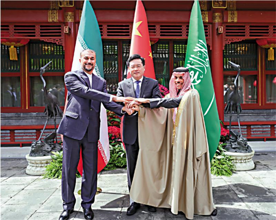 世纪官方：﻿沙特伊朗外长在京会晤 宣布两国复交